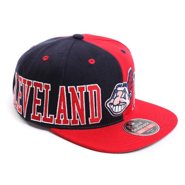 [American Needle] 아메리칸 니들 Wraparound 클리브랜드 인디안스 스냅백 MLB Cleveland Indians Snapback Hat # RED/NAVY